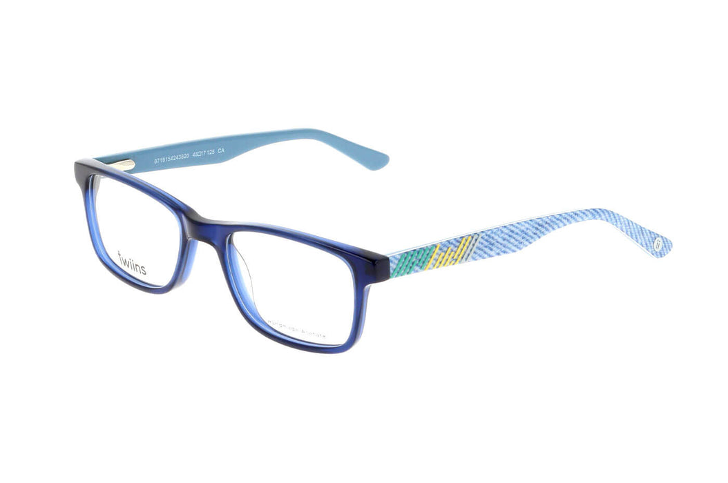 Vista2 - Gafas oftálmicas Twiins BP_FK17 Niños Color Azul / Incluye lentes filtro luz azul violeta