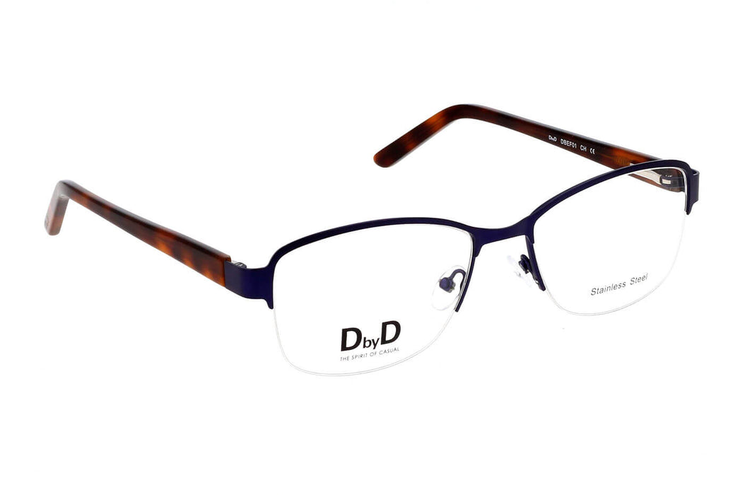 Vista2 - Gafas oftálmicas DbyD BP_EF01 Mujer Color Azul / Incluye lentes filtro luz azul violeta