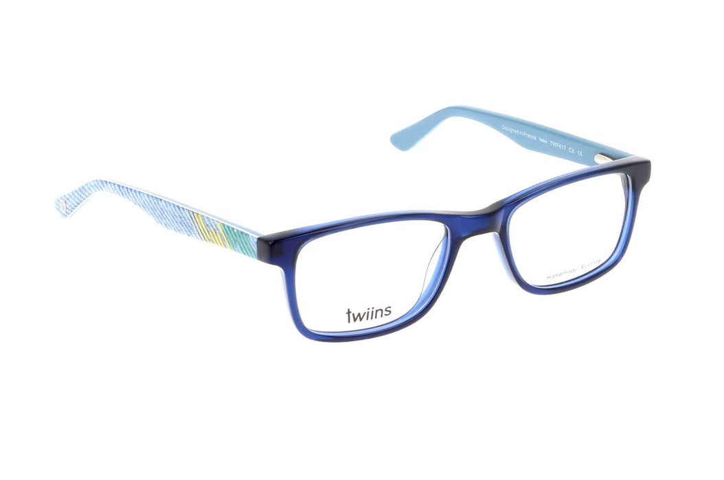 Vista3 - Gafas oftálmicas Twiins BP_FK17 Niños Color Azul / Incluye lentes filtro luz azul violeta