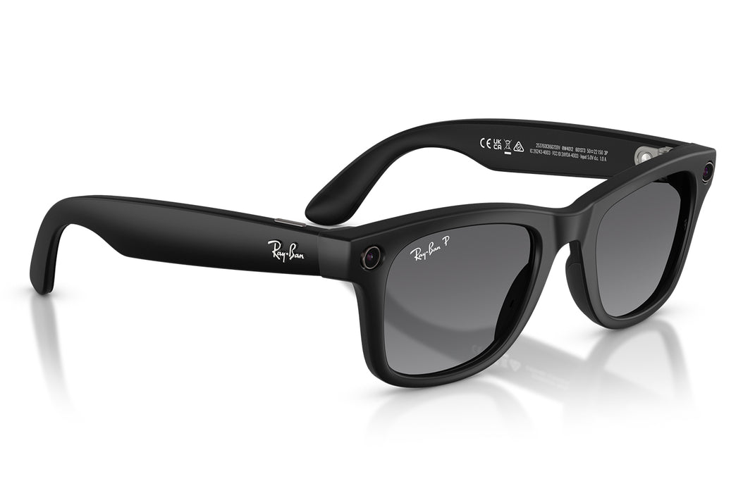 Vista2 - Gafas de Sol Ray-Ban Meta RW4012 Wayfarer Polarizado Gris/Negro
