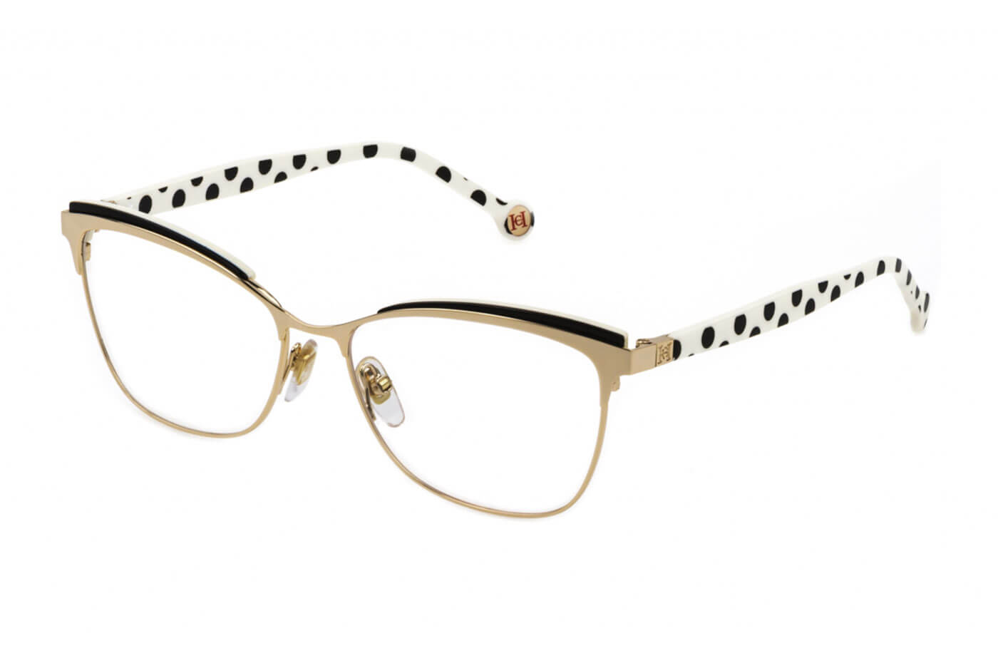 Vista-1 - Gafas oftálmicas Carolina Herrera VHE188 Mujer Color Oro