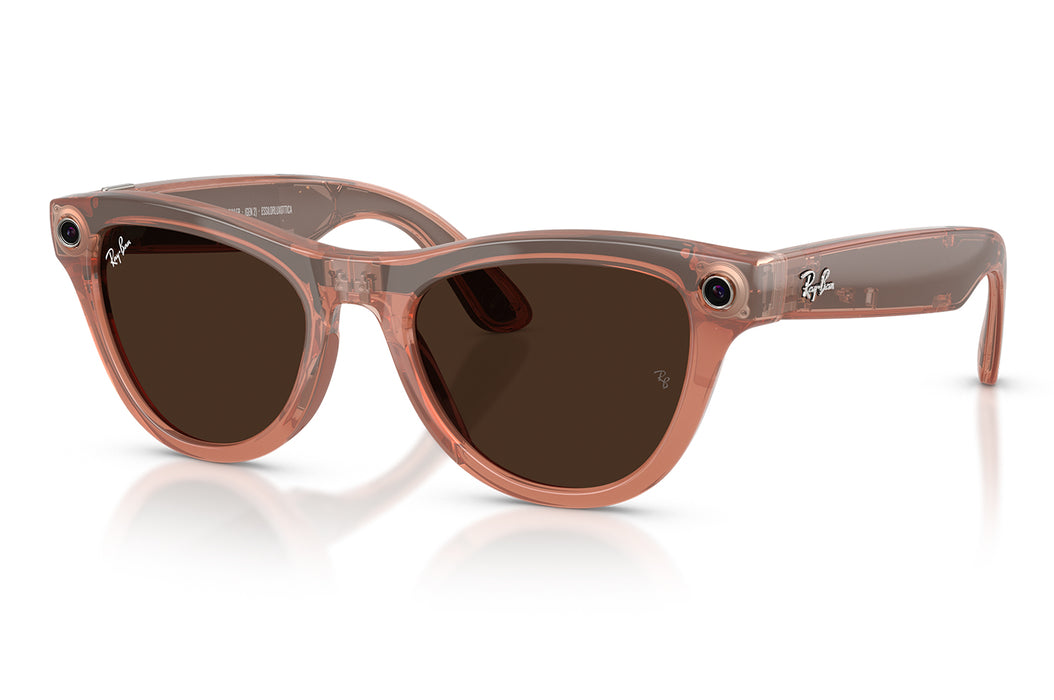 Vista2 - Gafas de Sol Ray-Ban Meta RW4014 Skyler Transitions Café/Durazno