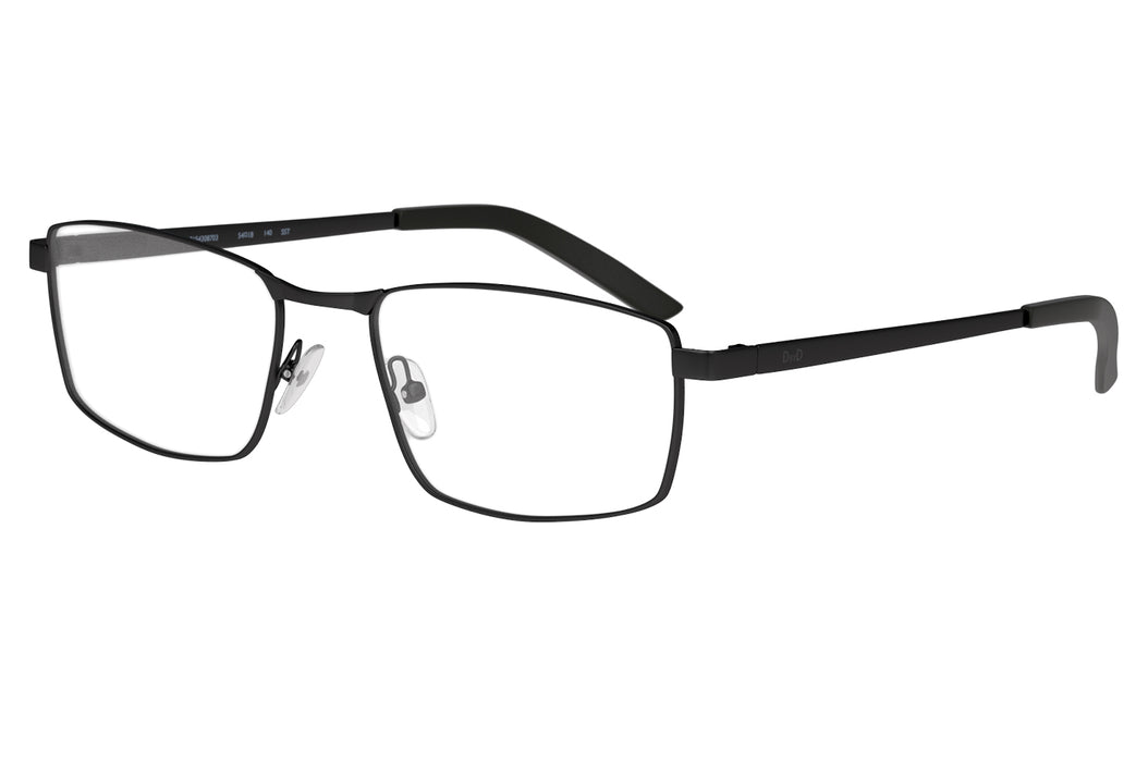 Vista1 - Gafas oftálmicas DbyD BP_HM05 Hombre Color Negro / Incluye lentes filtro luz azul violeta