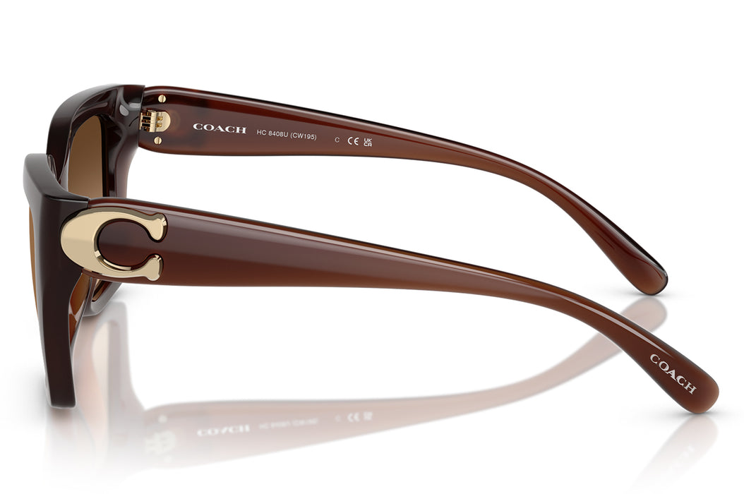 Vista2 - Gafas de Sol Coach 0HC8408U Unisex Color Café