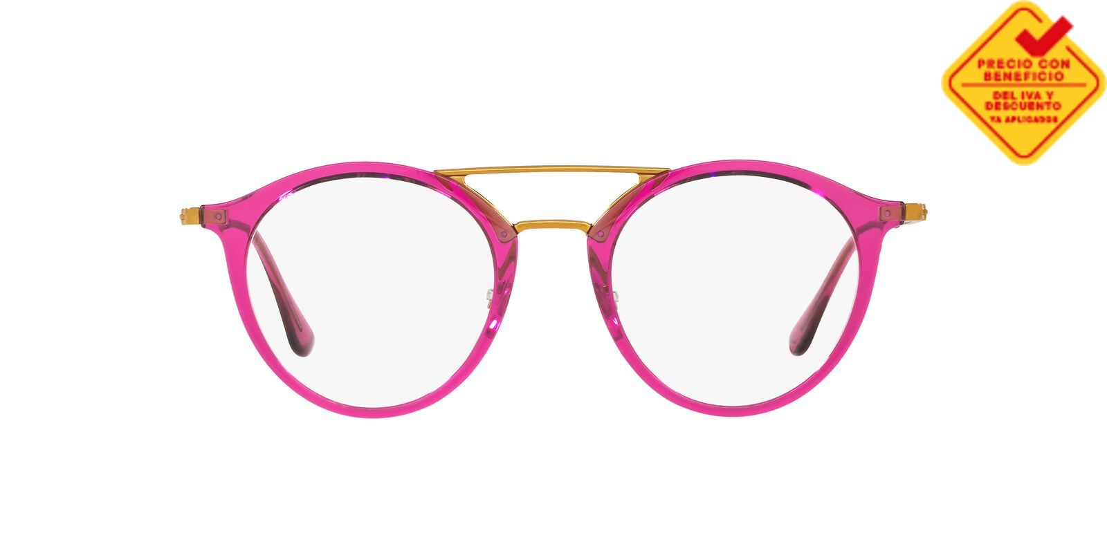 Vista-1 - Gafas oftálmicas Ray-Ban 0RX7097 Unisex Color Rosado